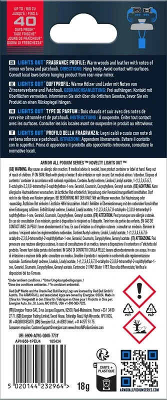 ArmorAll Oracle RedBull Lights Out - All access pass závěsná vůně do auta